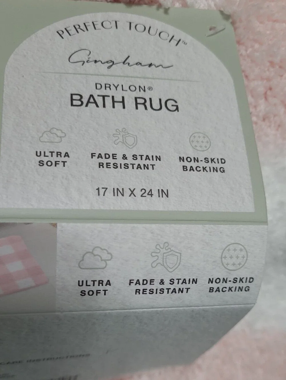Gingham Buffalo Check Bath Rug